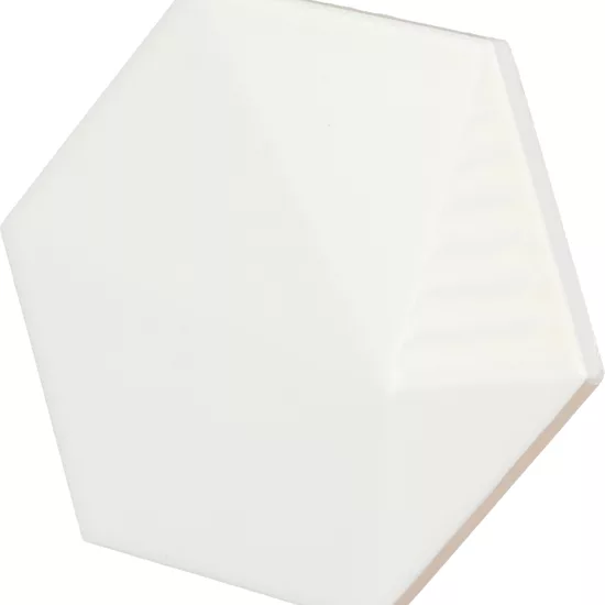 Carrelage Umbrella White Mat 12,4x10,7 cm - vue latérale du carreau