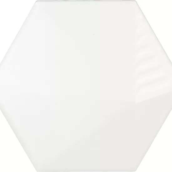 Carrelage Umbrella White Mat 12,4x10,7 cm - vue de face du carreau