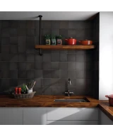 Carrelage Magma Black Coal 13,2x13,2 cm - vue d’ambiance