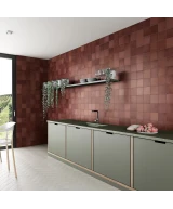 Carrelage Magma Burgundy 13,2x13,2 cm - vue d’ambiance