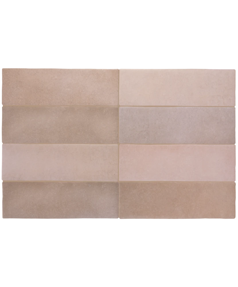 Carrelage Magma Coral Pink 6,5x20 cm - détail du carreau 2