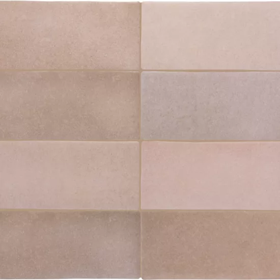 Carrelage Magma Coral Pink 6,5x20 cm - détail du carreau 2