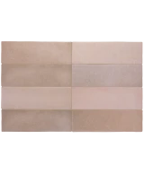 Carrelage Magma Coral Pink 6,5x20 cm - détail du carreau 2