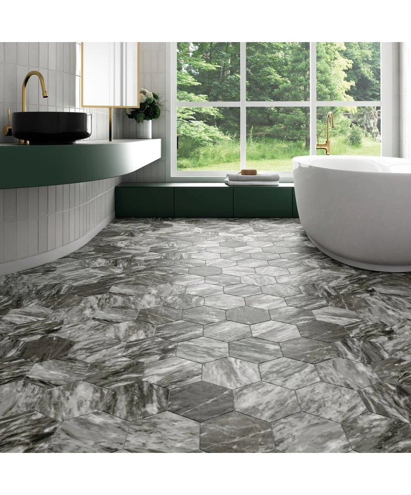Carrelage Magma White 6,5x20 cm - vue d’ambiance