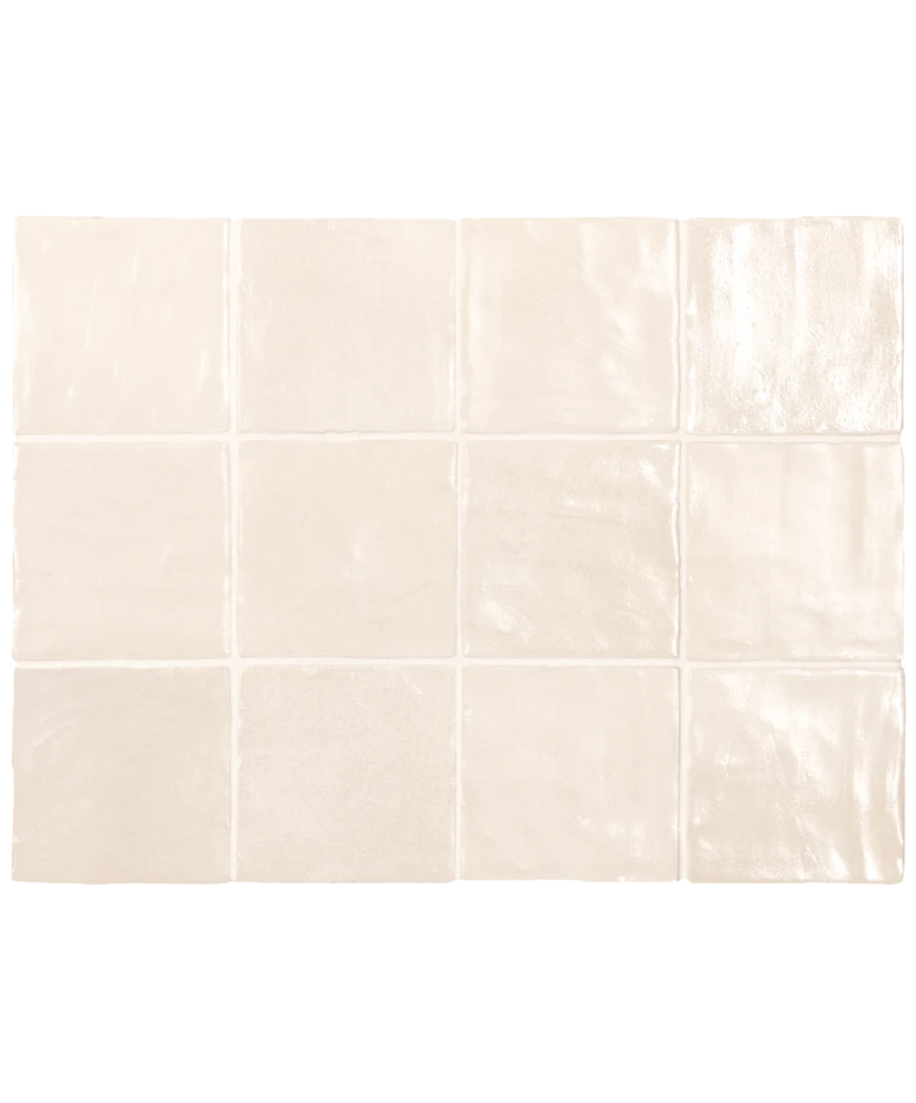 Carrelage Mallorca Cream 10x10 cm - détail du carreau 2