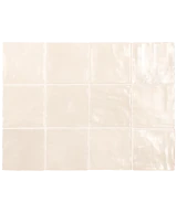 Carrelage Mallorca Cream 10x10 cm - détail du carreau 2