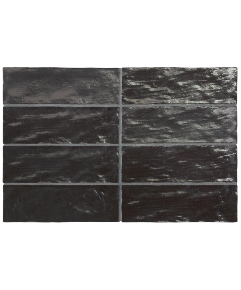 Carrelage Mallorca Black 6,5x20 cm - détail du carreau 2