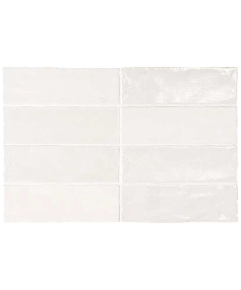 Carrelage Mallorca White 6,5x20 cm - détail du carreau 2