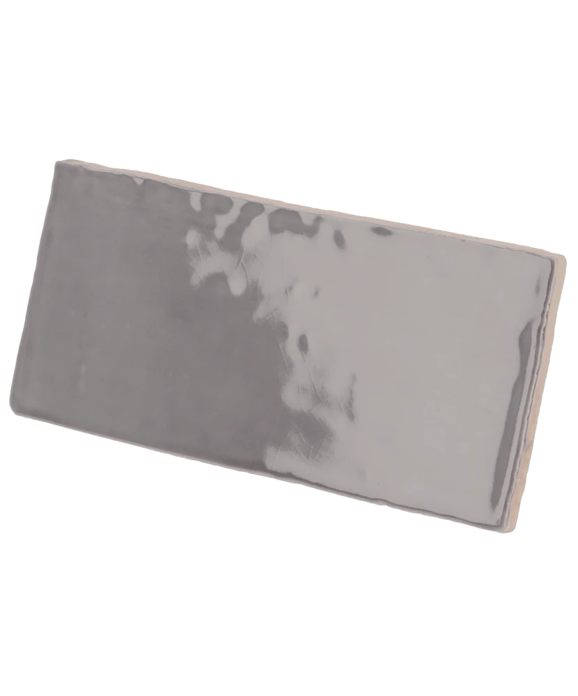 Carrelage Masía Gris Oscuro Crackle 7,5x15 cm - détail du carreau