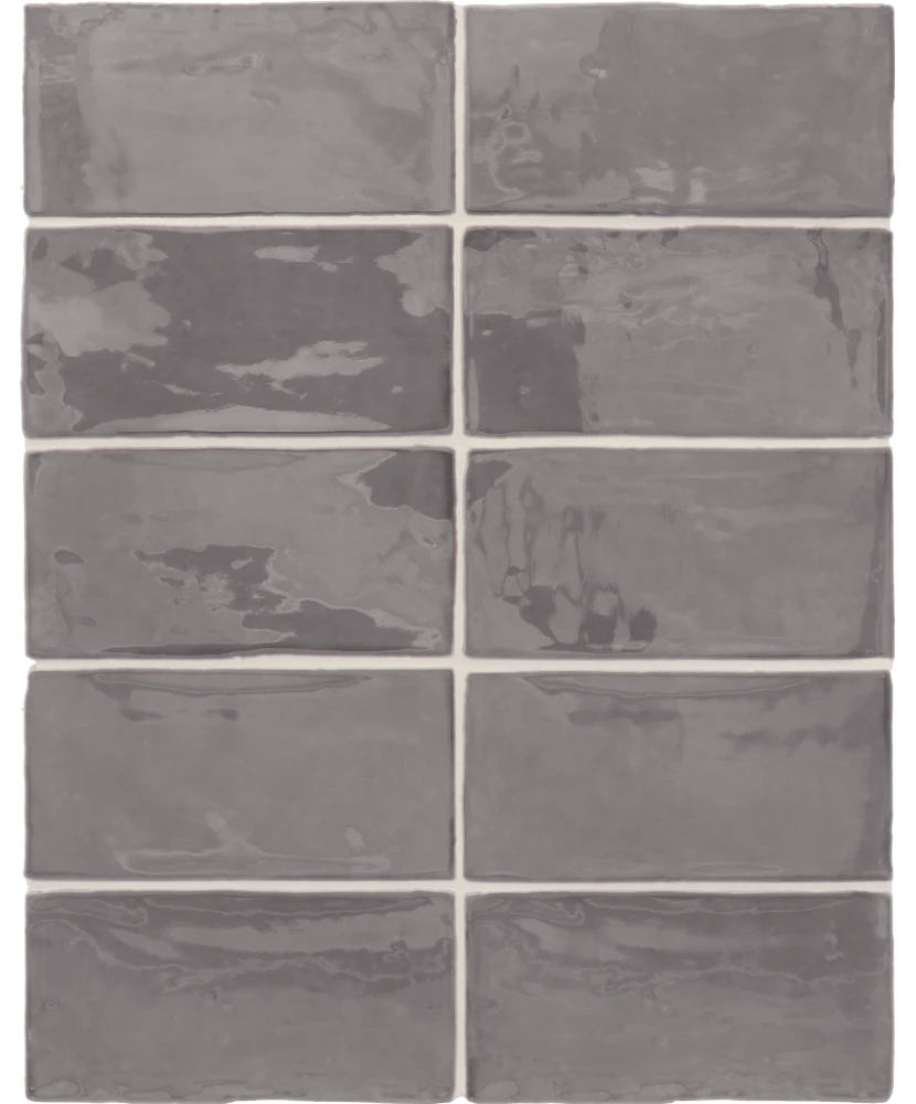 Carrelage Masía Gris Oscuro Crackle 7,5x15 cm - détail du carreau 2