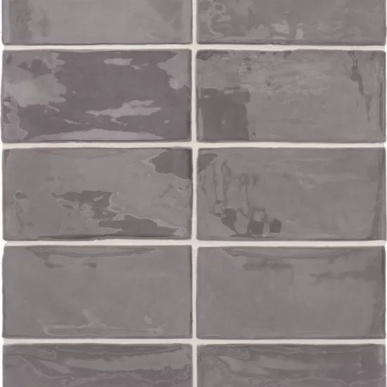 Carrelage Masía Gris Oscuro Crackle 7,5x15 cm - détail du carreau 2