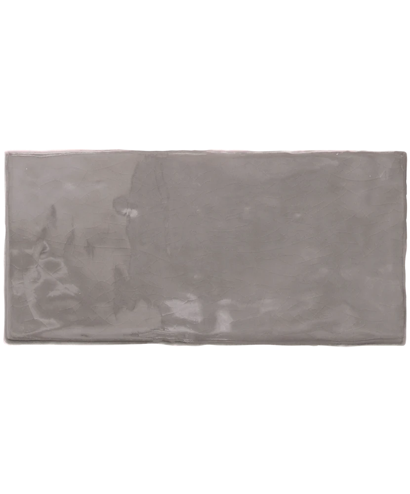 Carrelage Masía Gris Oscuro Crackle 7,5x15 cm - détail du carreau 3