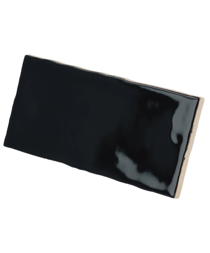 Carrelage Masía Negro 7,5x15 cm - détail du carreau