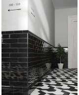 Carrelage Masía Negro 7,5x15 cm - vue d’ambiance
