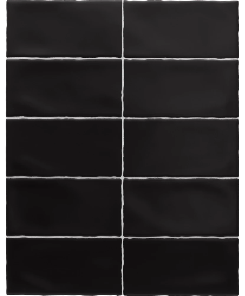 Carrelage Masía Negro Mate 7,5x15 cm - détail du carreau 2