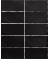 Carrelage Masía Negro Mate 7,5x15 cm - détail du carreau 2