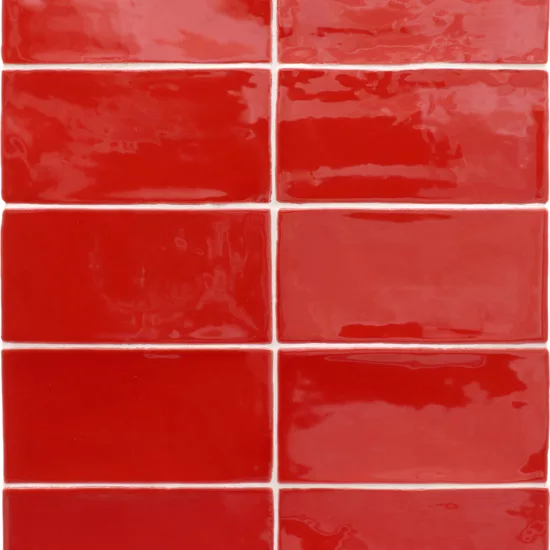 Carrelage Masía Rosso 7,5x15 cm - détail du carreau 2