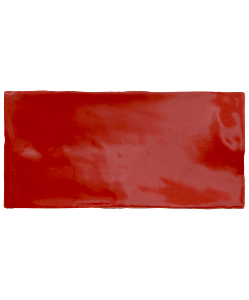 Carrelage Masía Rosso 7,5x15 cm - détail du carreau 3