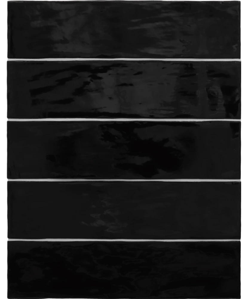 Carrelage Masía Negro 7,5x30 cm - détail du carreau 2