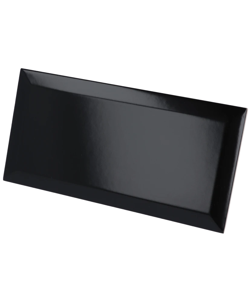 Carrelage Metro Black Mat 10x20 cm - détail du carreau