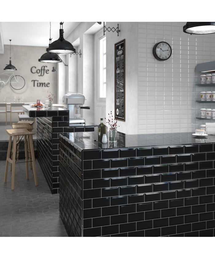 Metro Black 7.5x15 cm - carrelage NAIS - image 3