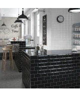Carrelage Metro Black 7,5x15 cm - vue d’ambiance