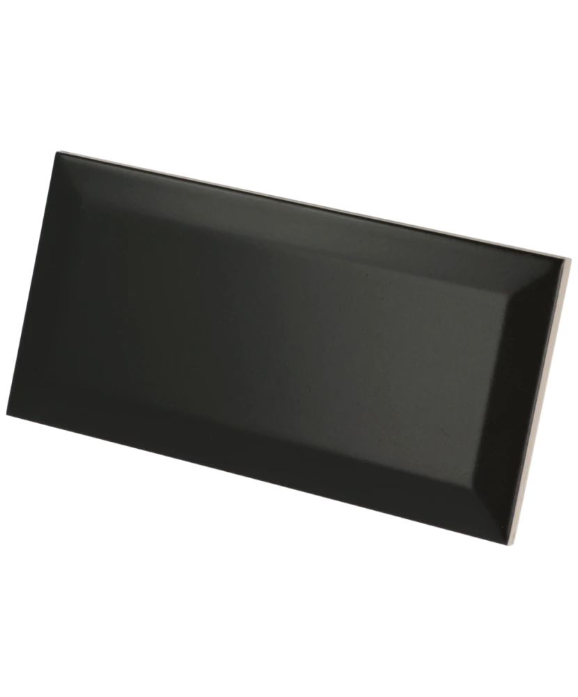 Carrelage Metro Black Mat 7,5x15 cm - détail du carreau