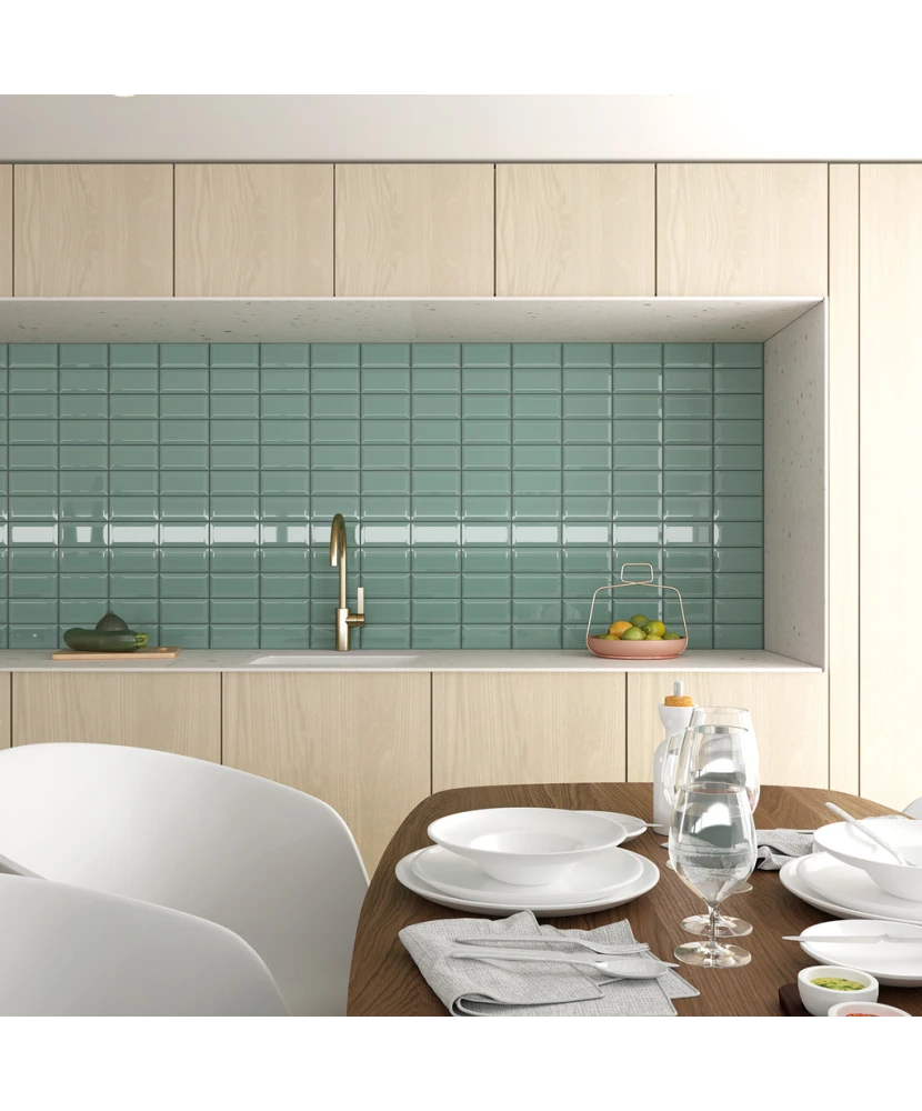 Carrelage Metro Jade 7,5x15 cm - vue d’ambiance
