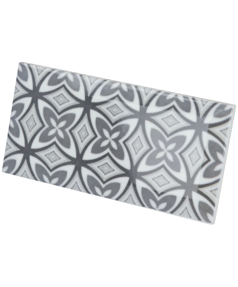 Carrelage Metro Patchwork B&W 7,5x15 cm - détail du carreau