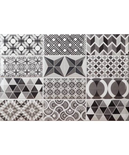 Metro Patchwork B&W 7.5x15 cm - carrelage NAIS - image 2