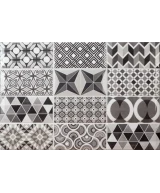 Carrelage Metro Patchwork B&W 7,5x15 cm - détail du carreau 2