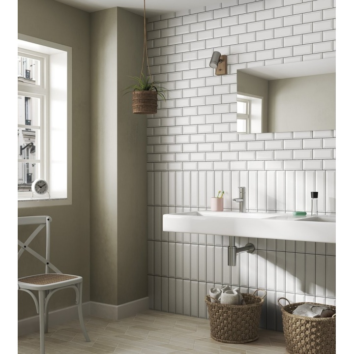 Metro White Matt 7.5x15 cm - carrelage NAIS - image 3