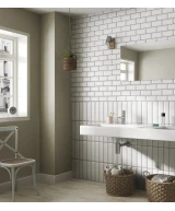 Carrelage Metro White Mat 7,5x15 cm - vue d’ambiance