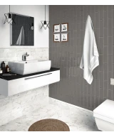 Carrelage Metro Dark Grey 7,5x30 cm - vue d’ambiance