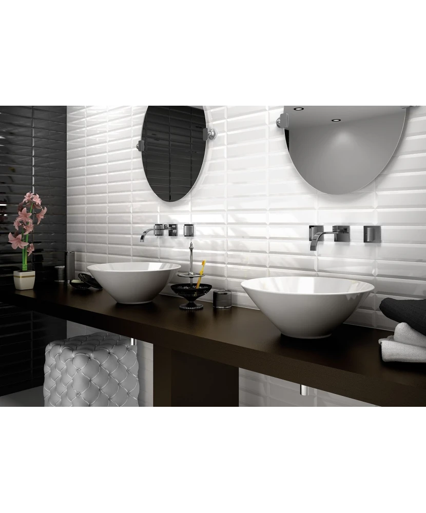 Carrelage Metro White 7,5x30 cm - vue d’ambiance