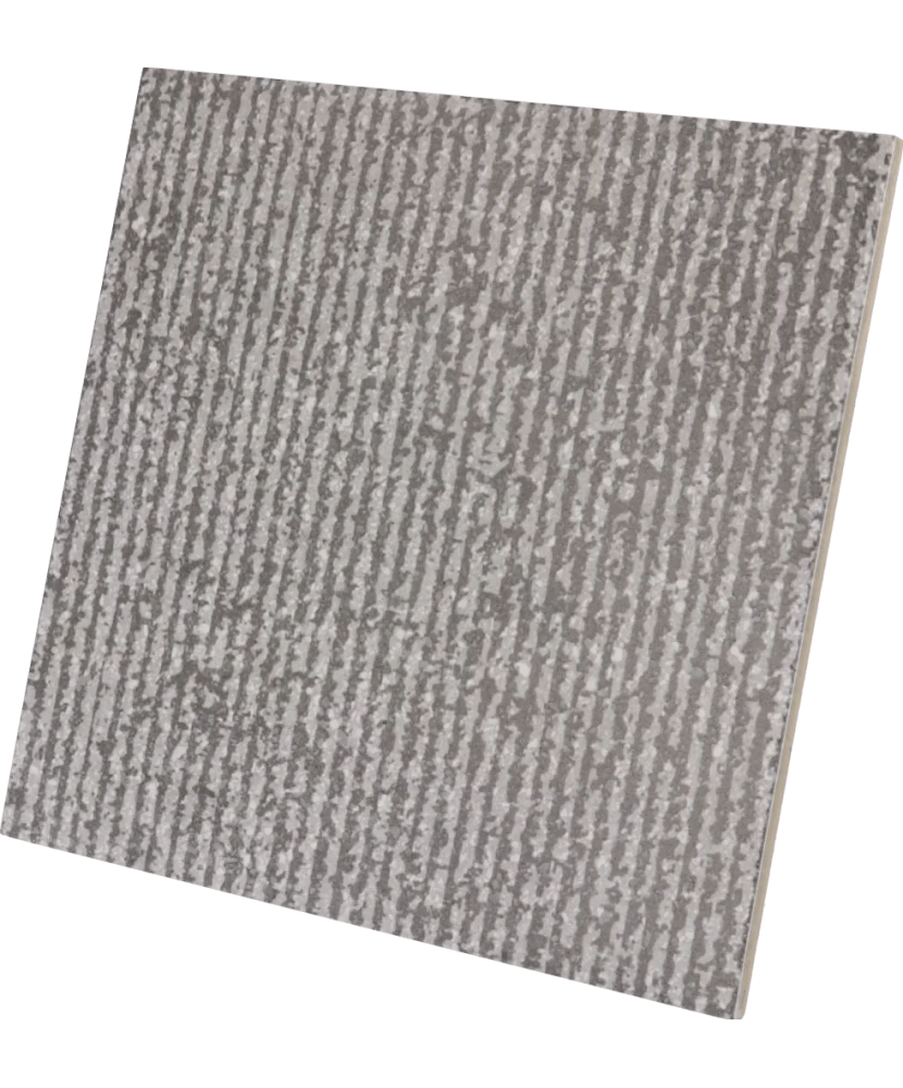 Carrelage Micro Evoke Grey 20x20 cm - vue latérale du carreau