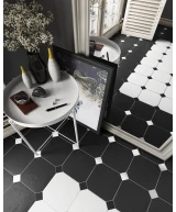 Carrelage Octagon Blanco Mate 20x20 cm - vue d’ambiance 3