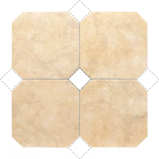 Carrelage Octagon Marmol Beige 20x20 cm - détail du carreau 2