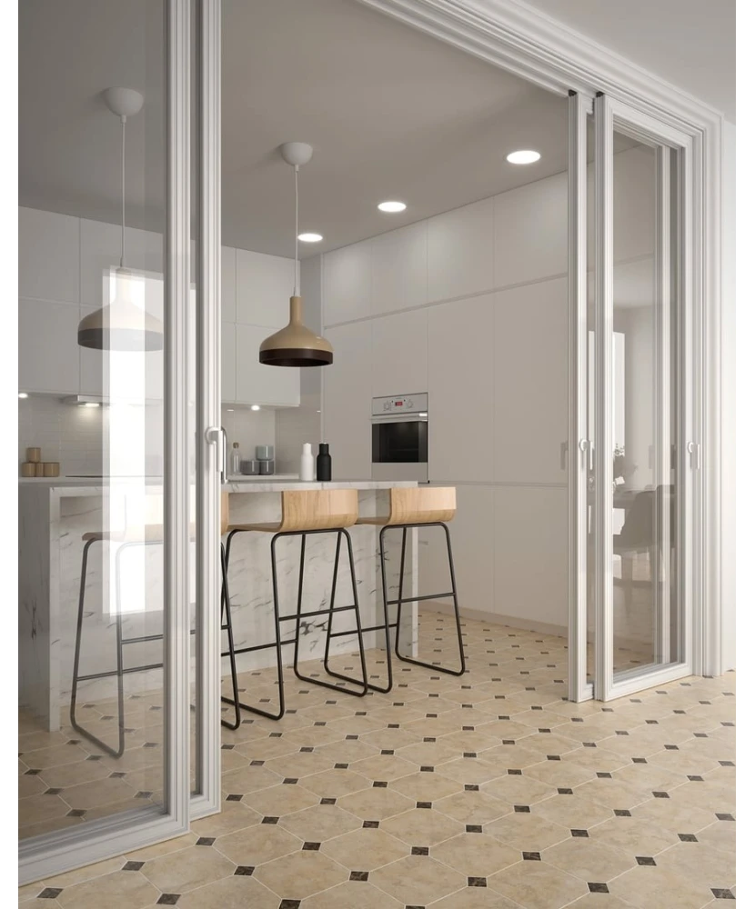 Carrelage Octagon Marmol Beige 20x20 cm - vue d’ambiance 2