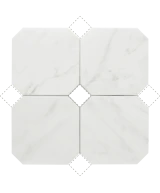 Carrelage Octagon Marmol Blanco 20x20 cm - détail du carreau 2
