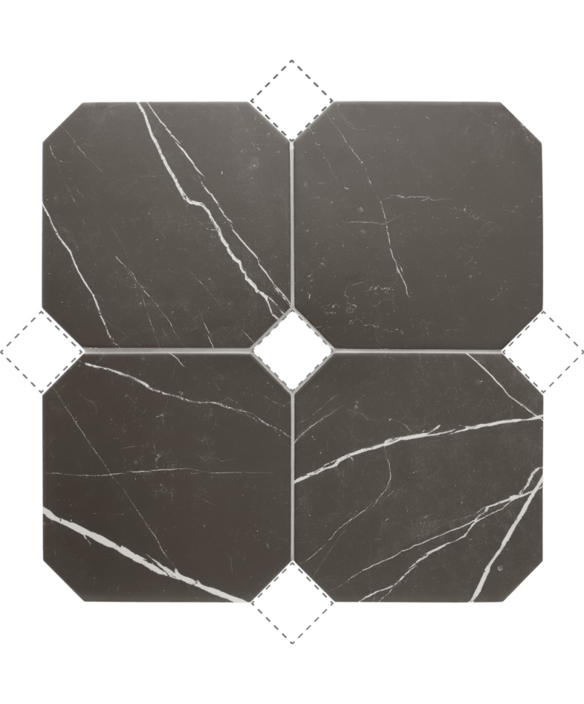 Octagon Marmol Negro 20x20 cm - carrelage NAIS - image 2