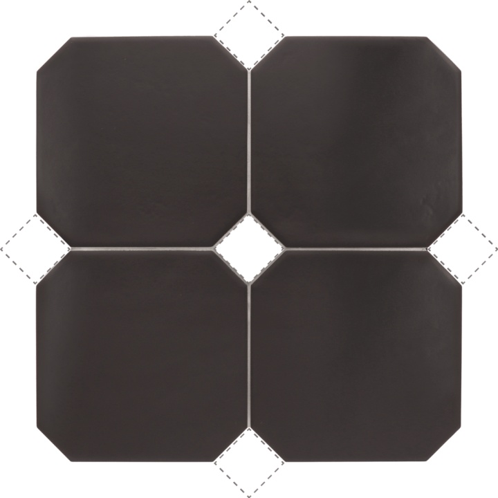 Octagon Negro Mate 20x20 cm - carrelage NAIS - image 2