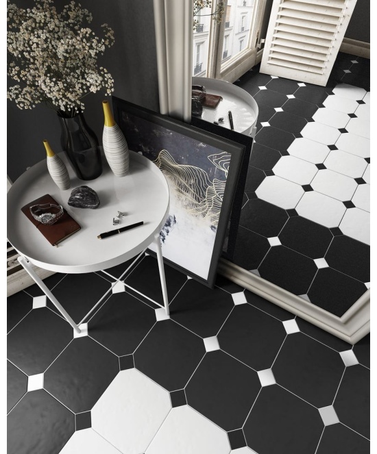 Octagon Negro Mate 20x20 cm - carrelage NAIS - image 4
