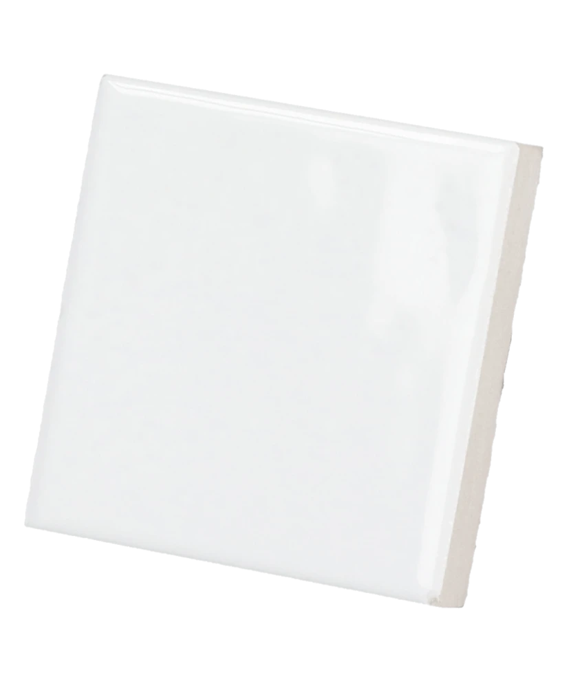 Carrelage Taco Blanco Brillo 4,6x4,6 cm - détail du carreau
