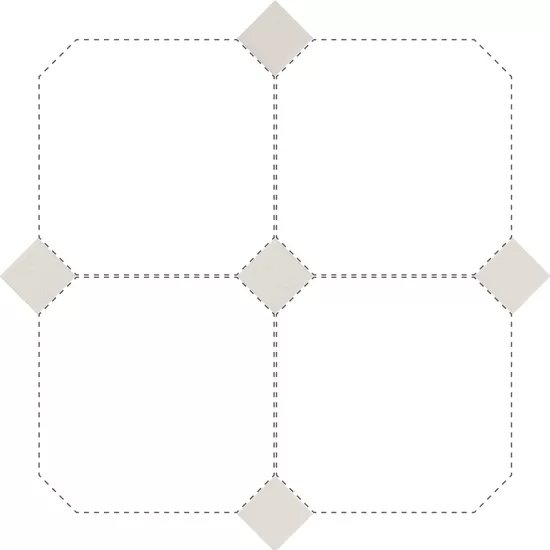 Carrelage Taco Blanco Mate 4,6x4,6 cm - détail du carreau 2