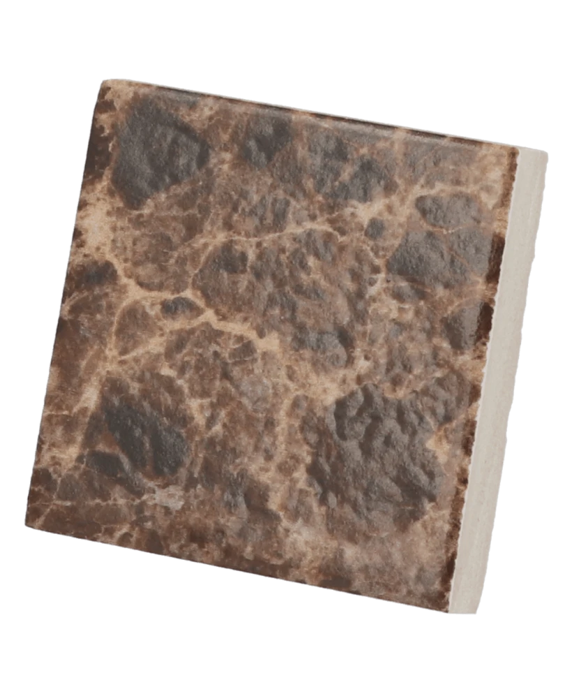 Carrelage Taco Emperador Marron 4,6x4,6 cm - détail du carreau