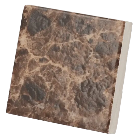 Carrelage Taco Emperador Marron 4,6x4,6 cm - détail du carreau
