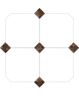 Carrelage Taco Emperador Marron 4,6x4,6 cm - détail du carreau 2