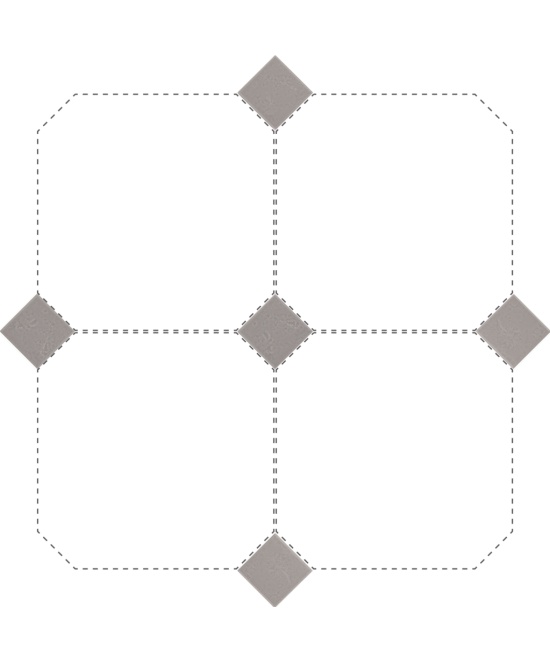 Taco Gris Mate 4.6x4.6 cm - carrelage NAIS - image 2