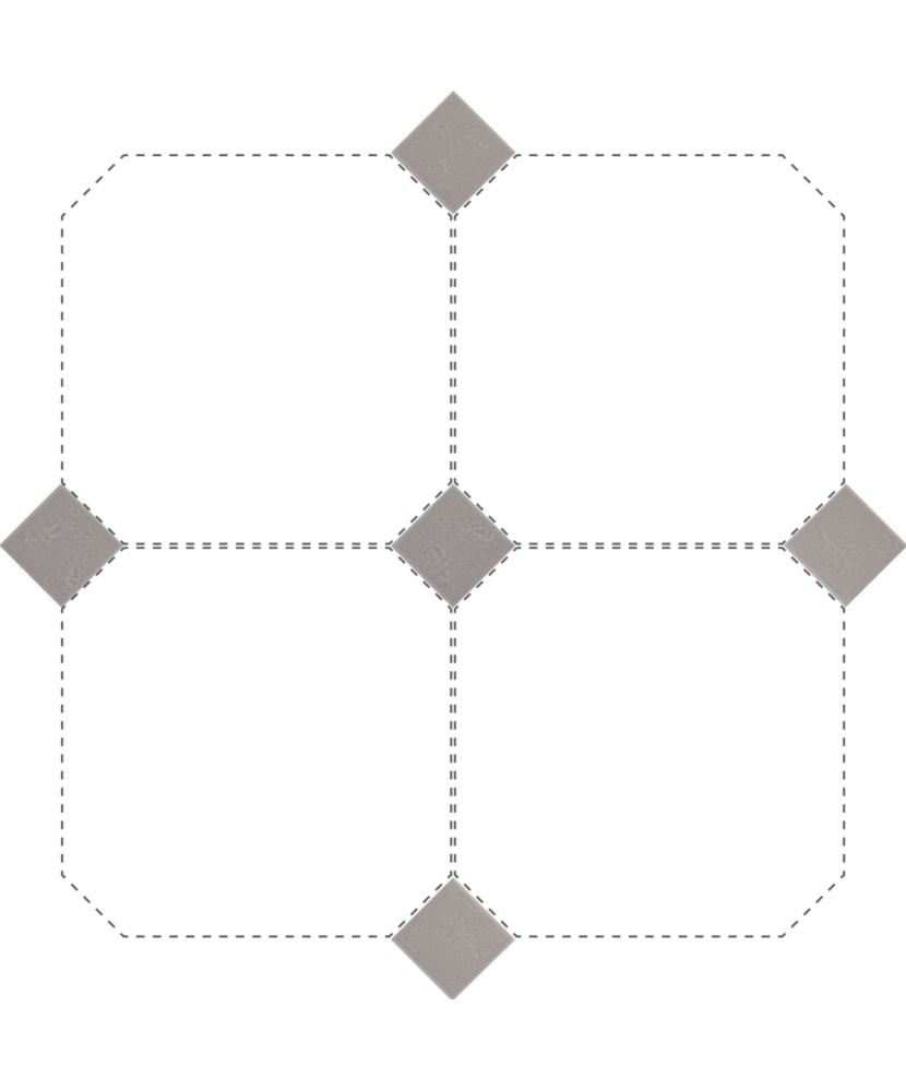 Taco Gris Mate 4.6x4.6 cm - carrelage NAIS - image 2